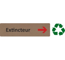 Plaque de porte économique " Extincteur à droite "