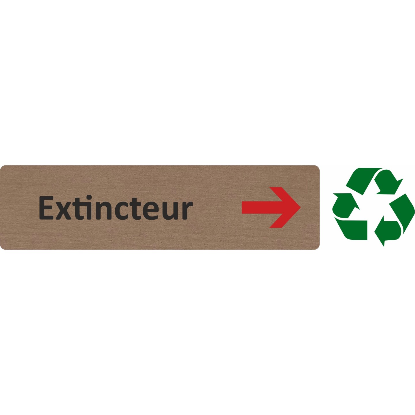 Plaque de porte économique " Extincteur à droite "