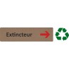 Plaque de porte économique " Extincteur à droite "