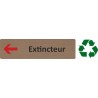 Plaque de porte économique " Extincteur à gauche "