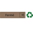 Plaque de porte économique " Fermé "