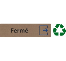 Plaque de porte économique " Fermé "