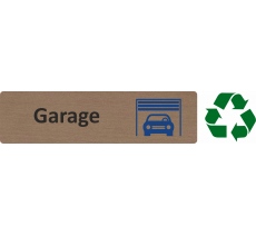 Plaque de porte standard en bois 2.0 " Garage "