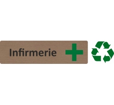 Plaque de porte standard en bois 2.0 " Infirmerie "