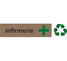 Plaque de porte économique " Infirmerie "