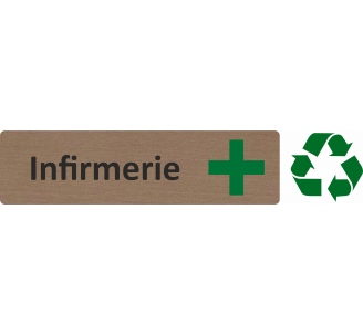 Plaque de porte économique " Infirmerie "