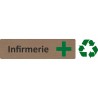 Plaque de porte économique " Infirmerie "