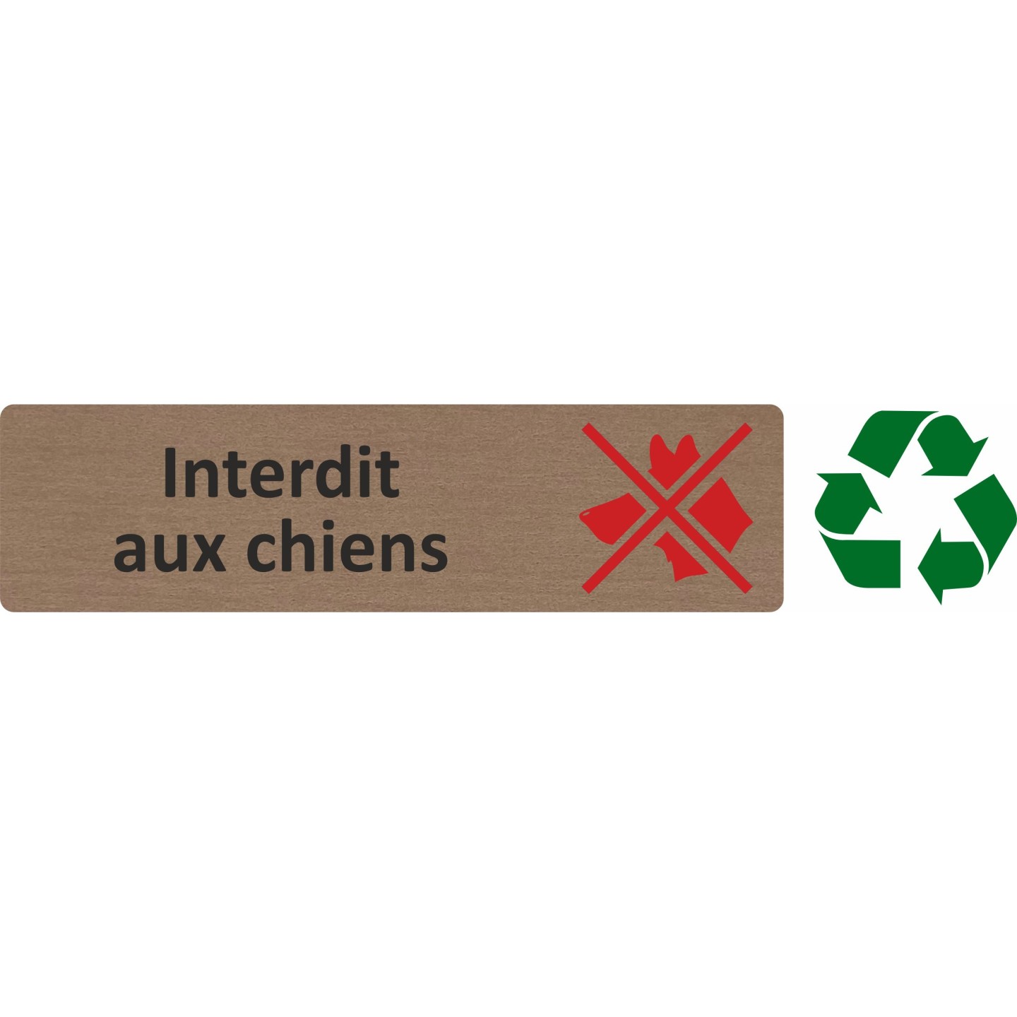 Plaque de porte économique " Interdit aux chiens "