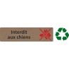 Plaque de porte économique " Interdit aux chiens "