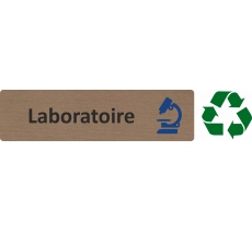 Plaque de porte standard en bois 2.0 " Laboratoire "