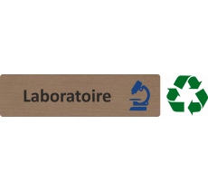 Plaque de porte standard en bois 2.0 " Laboratoire "