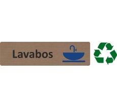 Plaque de porte économique " Lavabos "