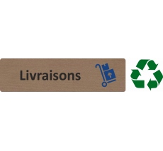 Plaque de porte économique " Livraisons "