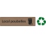 Plaque de porte économique " Local poubelles "