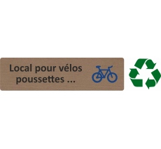 Plaque de porte économique " Local vélos, poussettes..."