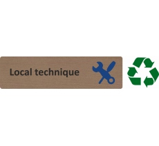 Plaque de porte économique " Local technique "