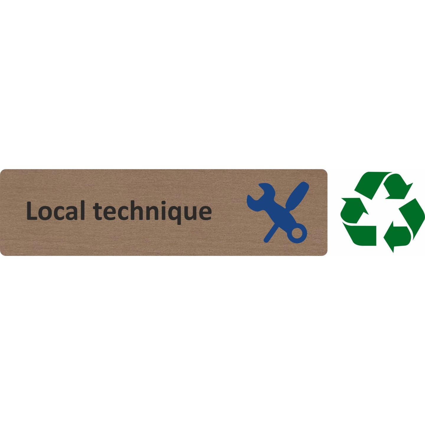 Plaque de porte économique " Local technique "
