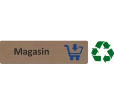 Plaque de porte standard en bois 2.0 " Magasin "