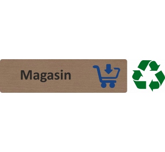 Plaque de porte économique " Magasin "