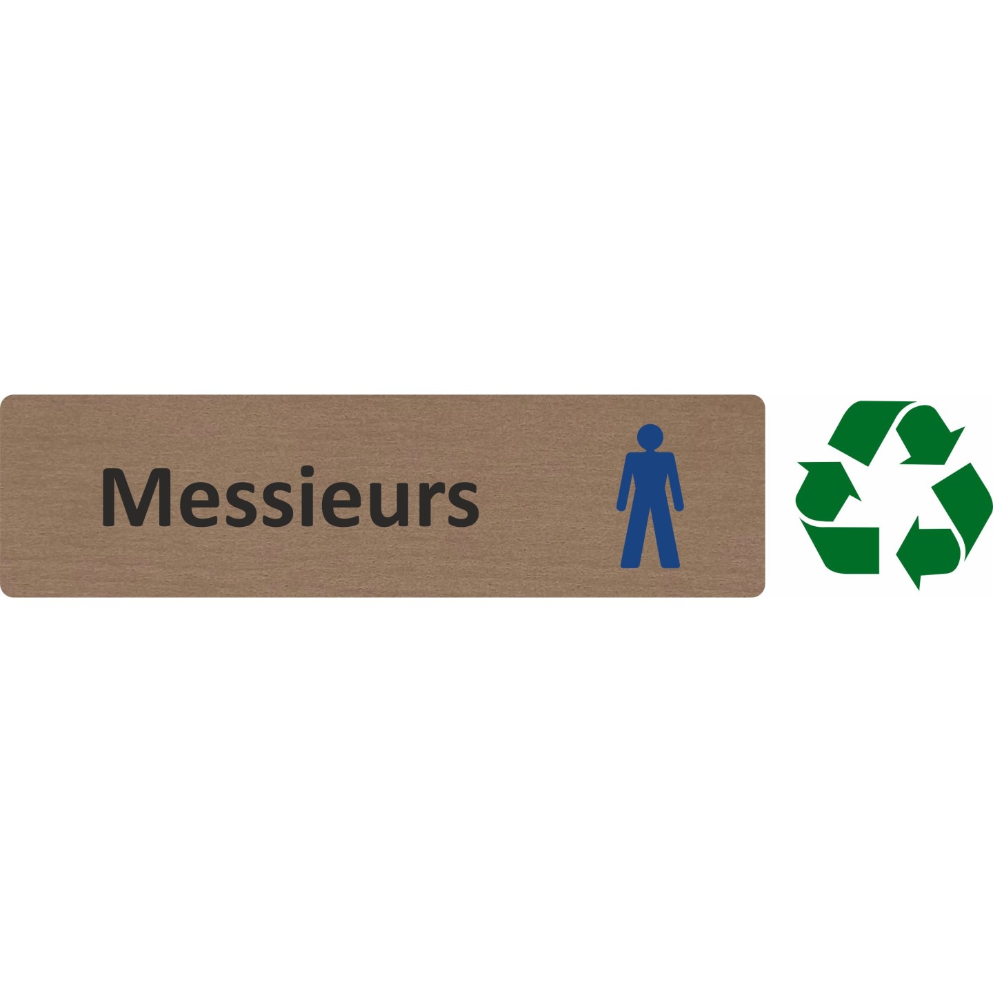 Plaque de porte économique " Messieurs "