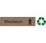 Plaque de porte économique " Messieurs "