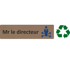 Plaque de porte économique " Mr le directeur "