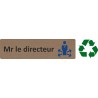 Plaque de porte économique " Mr le directeur "