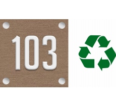 Numéro de porte en bois 2.0 avec relief