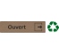 Plaque de porte économique " Ouvert "