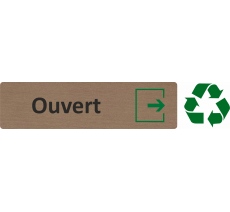 Plaque de porte standard en bois 2.0 " Ouvert "