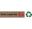 Plaque de porte économique " Porte-coupe-feu "