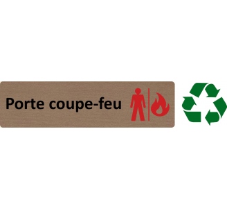 Plaque de porte économique " Porte-coupe-feu "