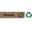 Plaque de porte économique " Poussez "
