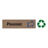 Plaque de porte économique " Poussez "