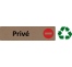 Plaque de porte économique " Privé "