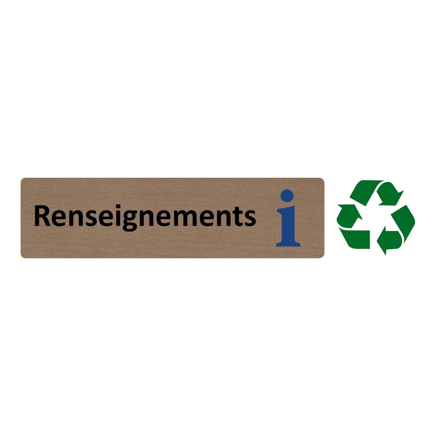 Plaque de porte économique " Renseignements "