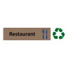 Plaque de porte économique " Restaurant "