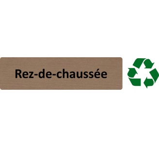 Plaque de porte économique " Rez de chaussée "