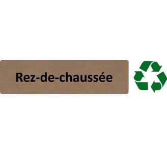 Plaque de porte économique " Rez de chaussée "