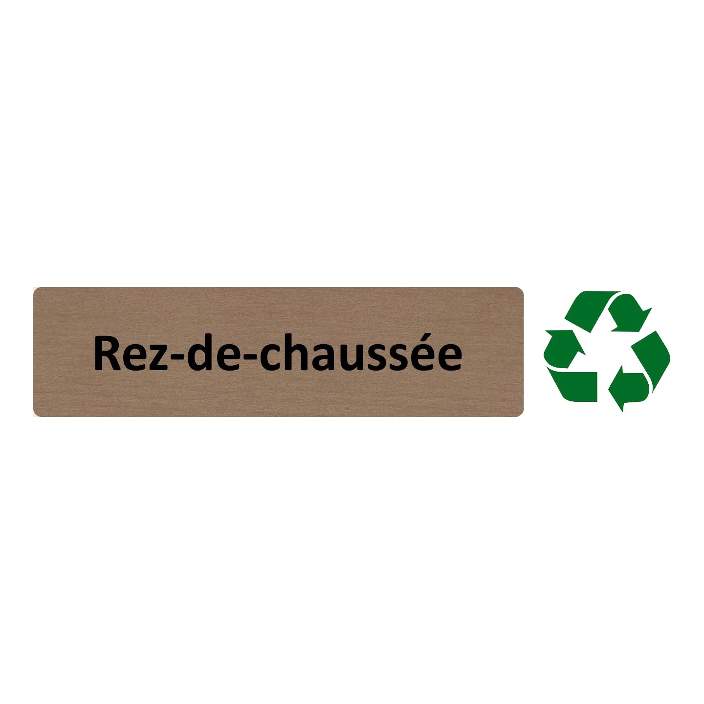Plaque de porte économique " Rez de chaussée "