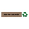 Plaque de porte économique " Rez de chaussée "