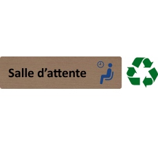 Plaque de porte standard en bois 2.0 " Salle d'attente "