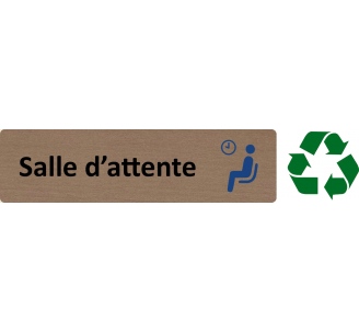 Plaque de porte économique " Salle d'attente "