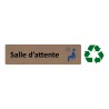 Plaque de porte économique " Salle d'attente "
