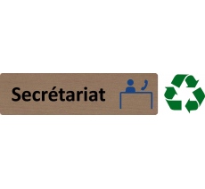 Plaque de porte standard en bois 2.0 " Secrétariat "