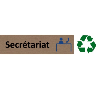 Plaque de porte économique " Secrétariat "