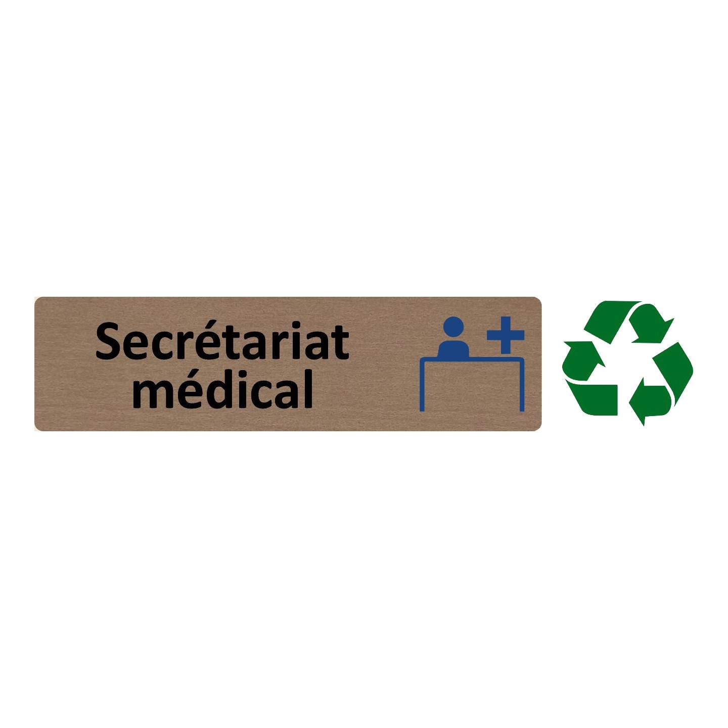 Plaque de porte économique " Secrétariat médical "