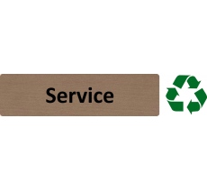 Plaque de porte standard en bois 2.0 " Service "