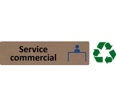 Plaque de porte standard en bois 2.0 " Service commercial "