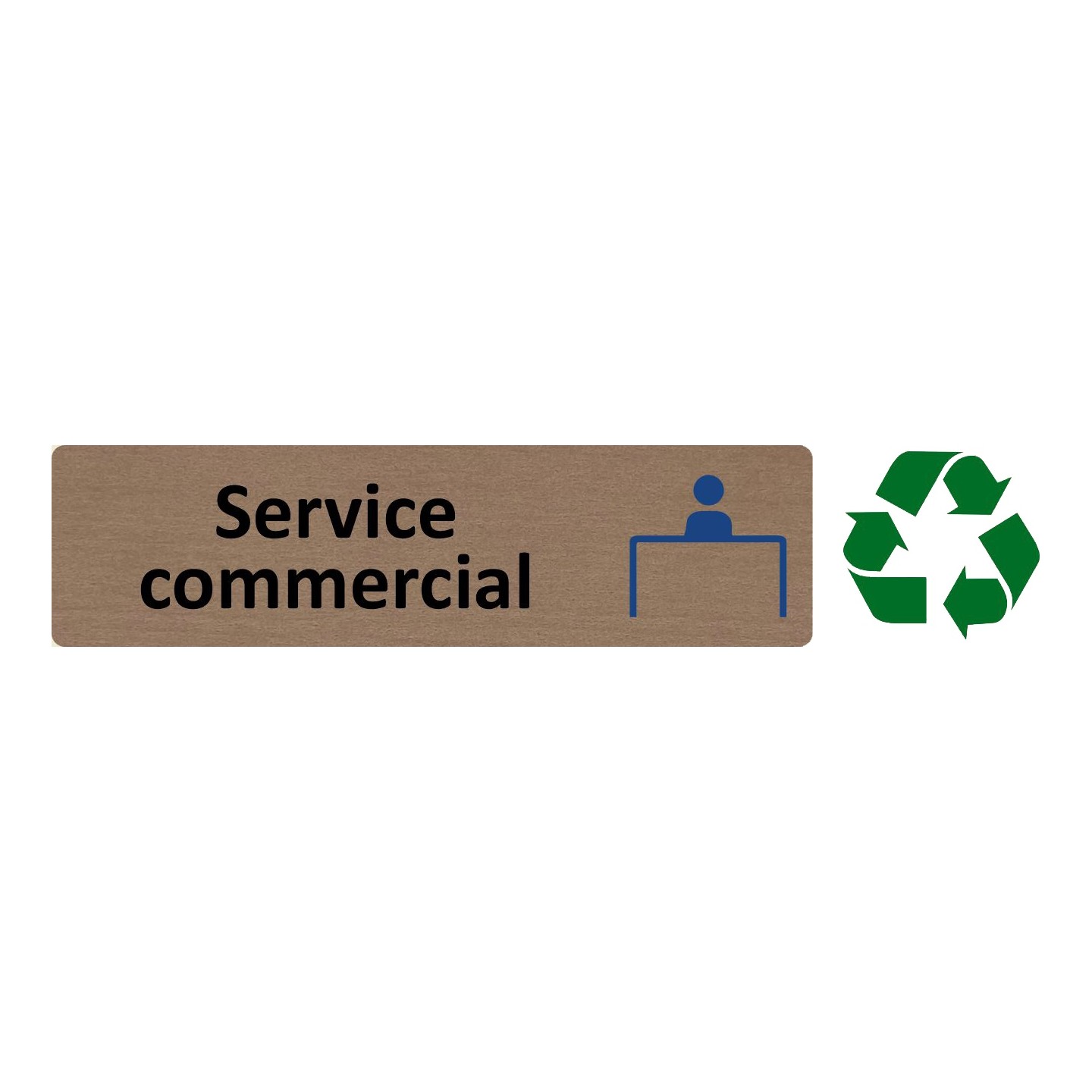 Plaque de porte économique " Service commercial "